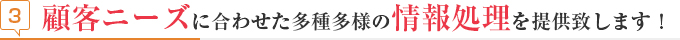 見出し 顧客ニーズに合わせた情報処理を代行致します!